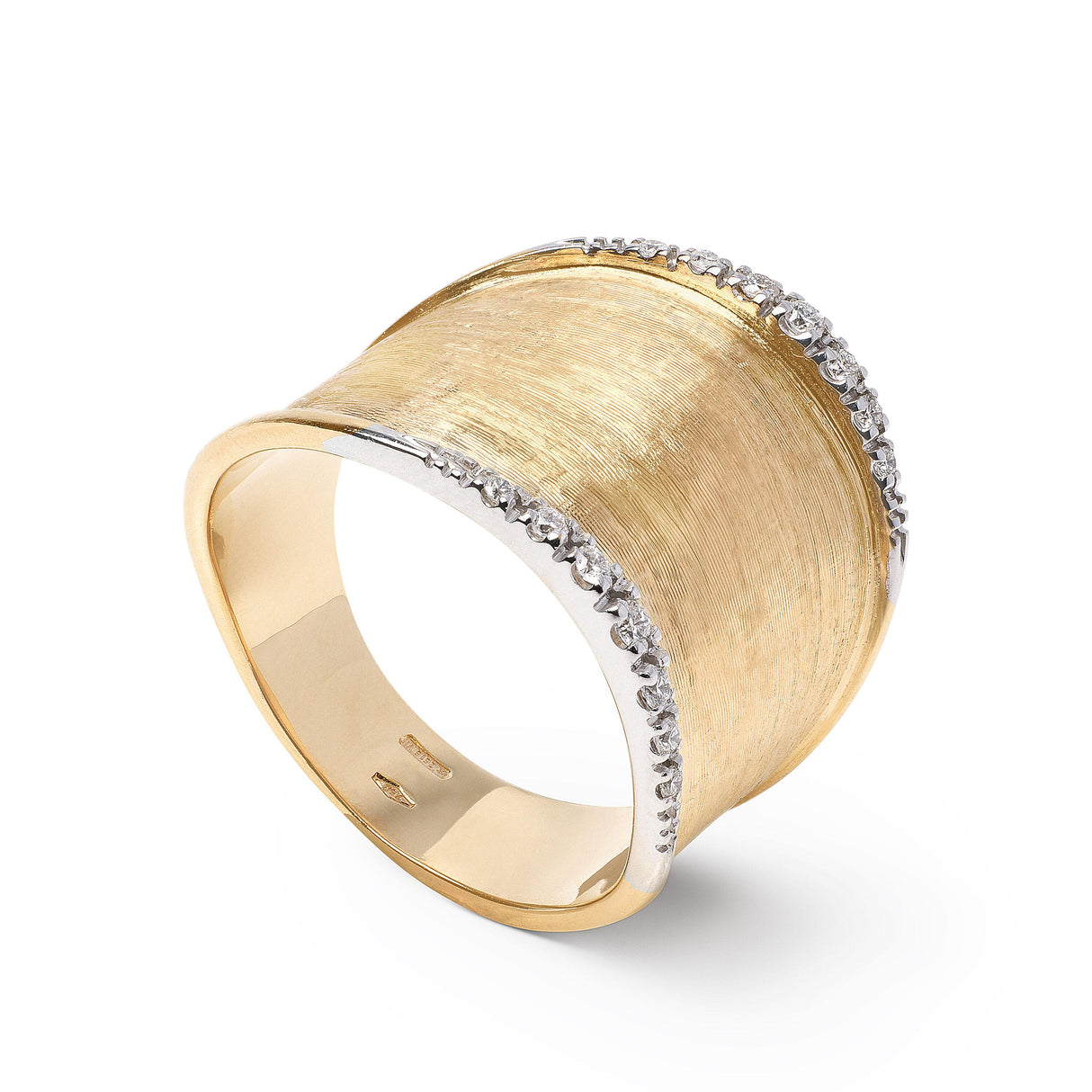 Anello Marco Bicego Lunaria in Oro Giallo e Diamanti-Anelli-BICEGO-Gioielleria Granarelli