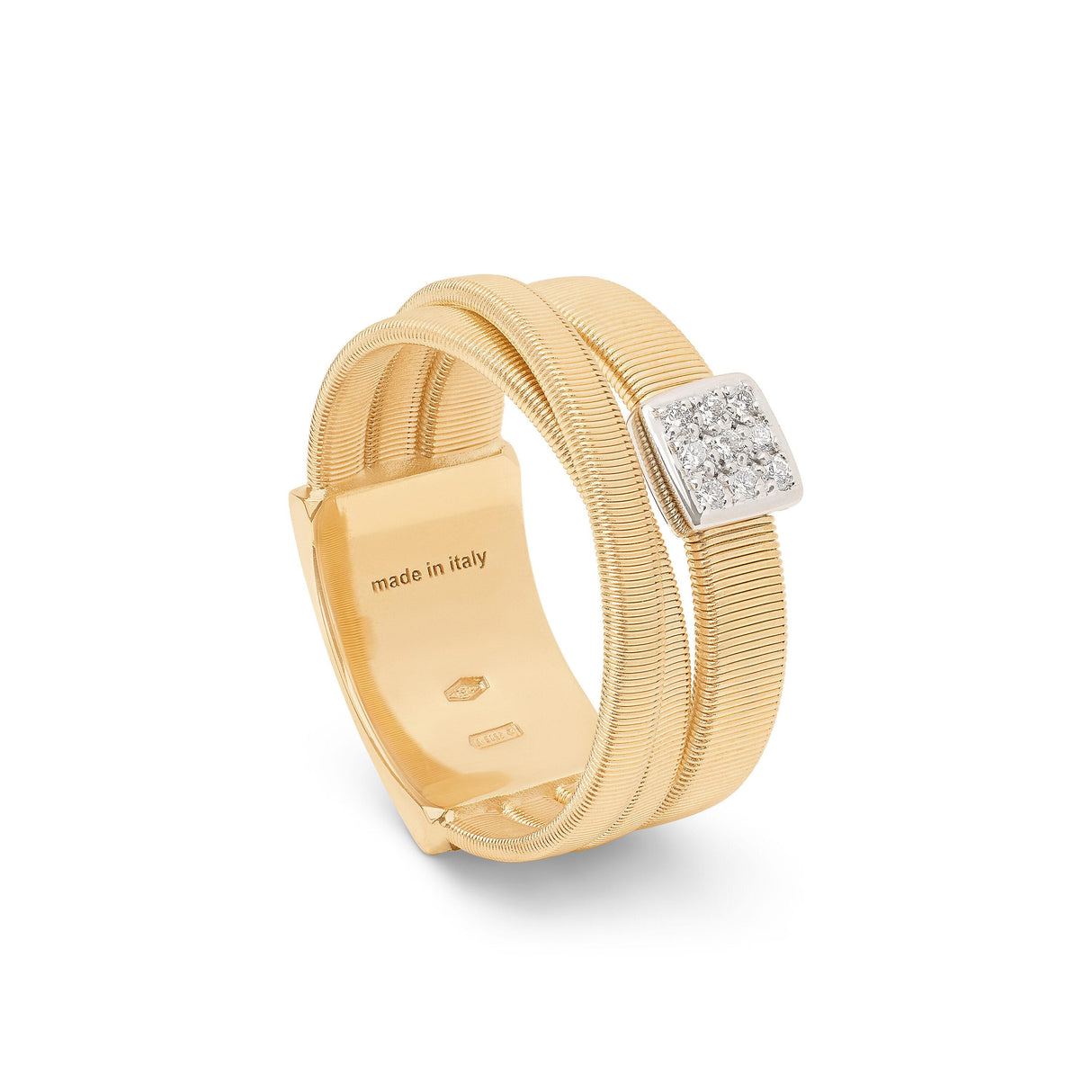 Anello Marco Bicego Masai a 3 Fili in Oro Giallo e Diamanti
