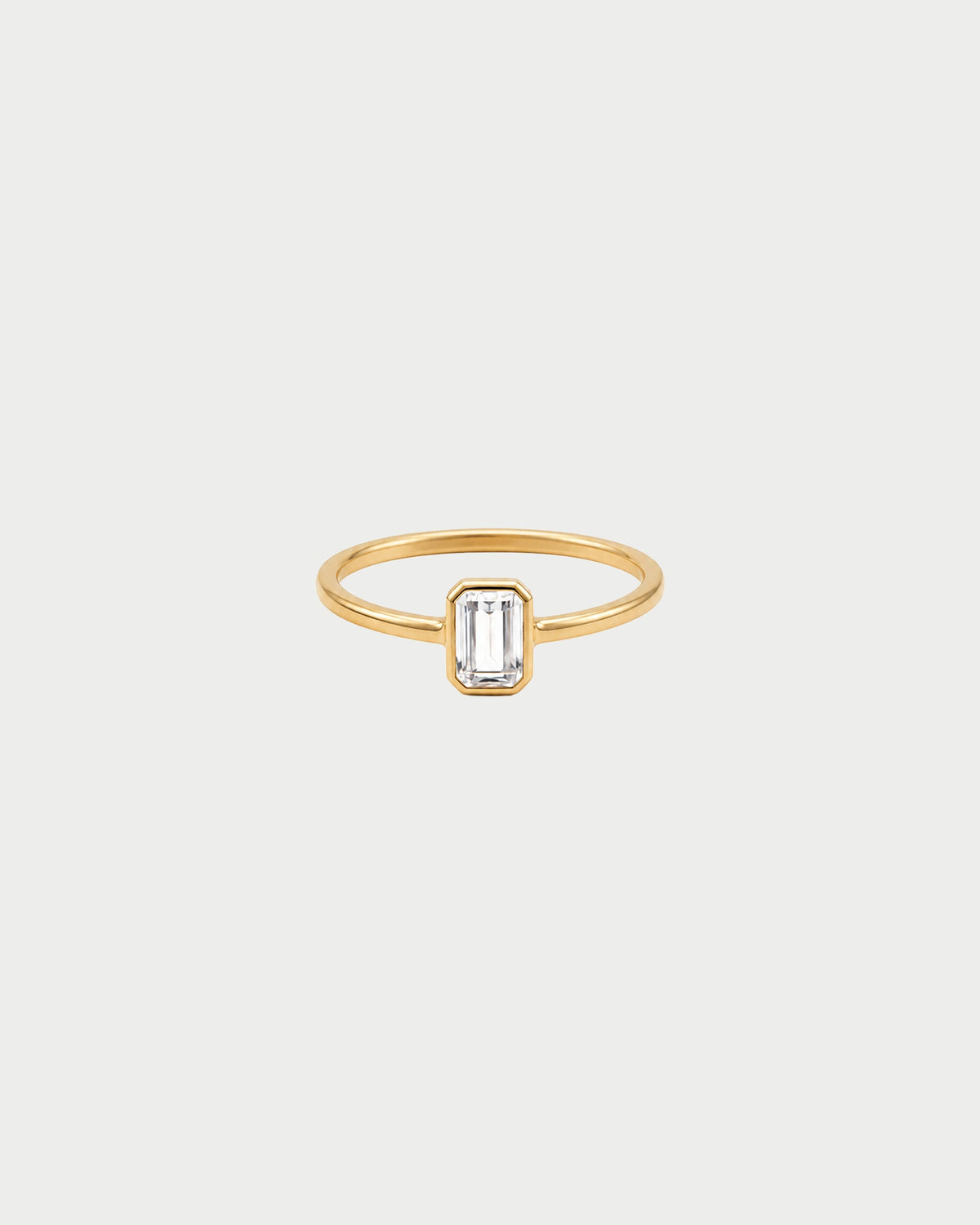 Anello Solitarie Emerald Cut