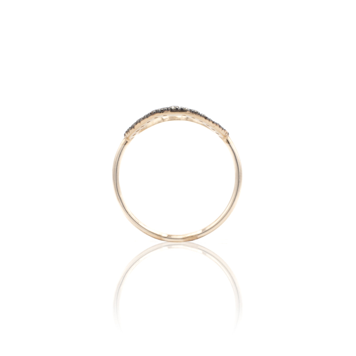 Anello Cerchio Silhouette Diamanti Brown In Oro Rosa-Anelli-GRANARELLI-Gioielleria Granarelli