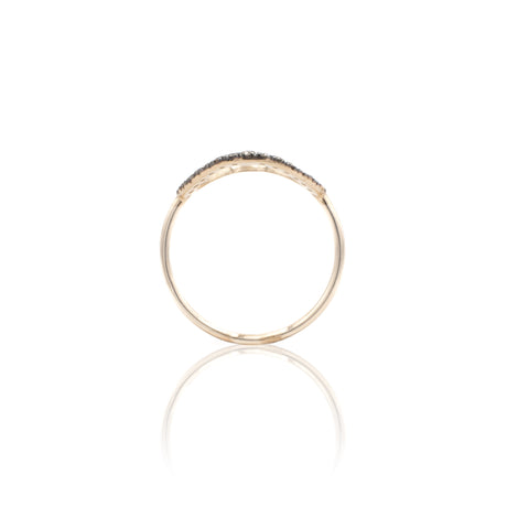 Anello Cerchio Silhouette Diamanti Brown In Oro Rosa-Anelli-GRANARELLI-Gioielleria Granarelli