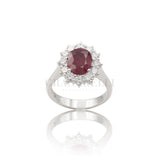 Saphir- und Diamantherzring