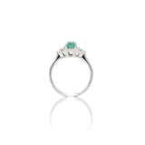Anello in Oro Bianco con Smeraldo 1.65 e Diamanti-Anelli-GRANARELLI-Gioielleria Granarelli