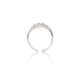 Anello Fedina di Diamanti Scalata 0.52kt in Oro Bianco