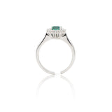 Saphir- und Diamantherzring