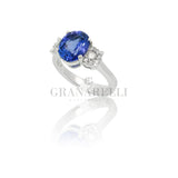 Anello Tanzanite 2.72kt e Diamanti in Oro Bianco