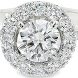 Anello Halo Oro bianco e Diamanti 0.59 GIA