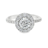 Anello Halo Oro bianco e Diamanti 0.71 GIA