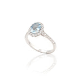 Anello Acquamarina 1.13kt contorno di Diamanti-Anelli-GRANARELLI-Gioielleria Granarelli