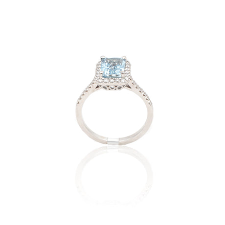 Anello Acquamarina 1.79kt contorno di Diamanti-Anelli-GRANARELLI-Gioielleria Granarelli