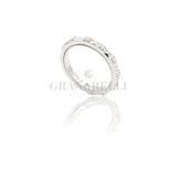 Anello Borchiette Oro Bianco e Diamanti