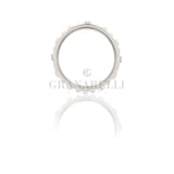 Anello Borchiette Oro Bianco e Diamanti