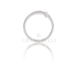 Anello Croce di Diamanti 0.30kt in Oro Bianco