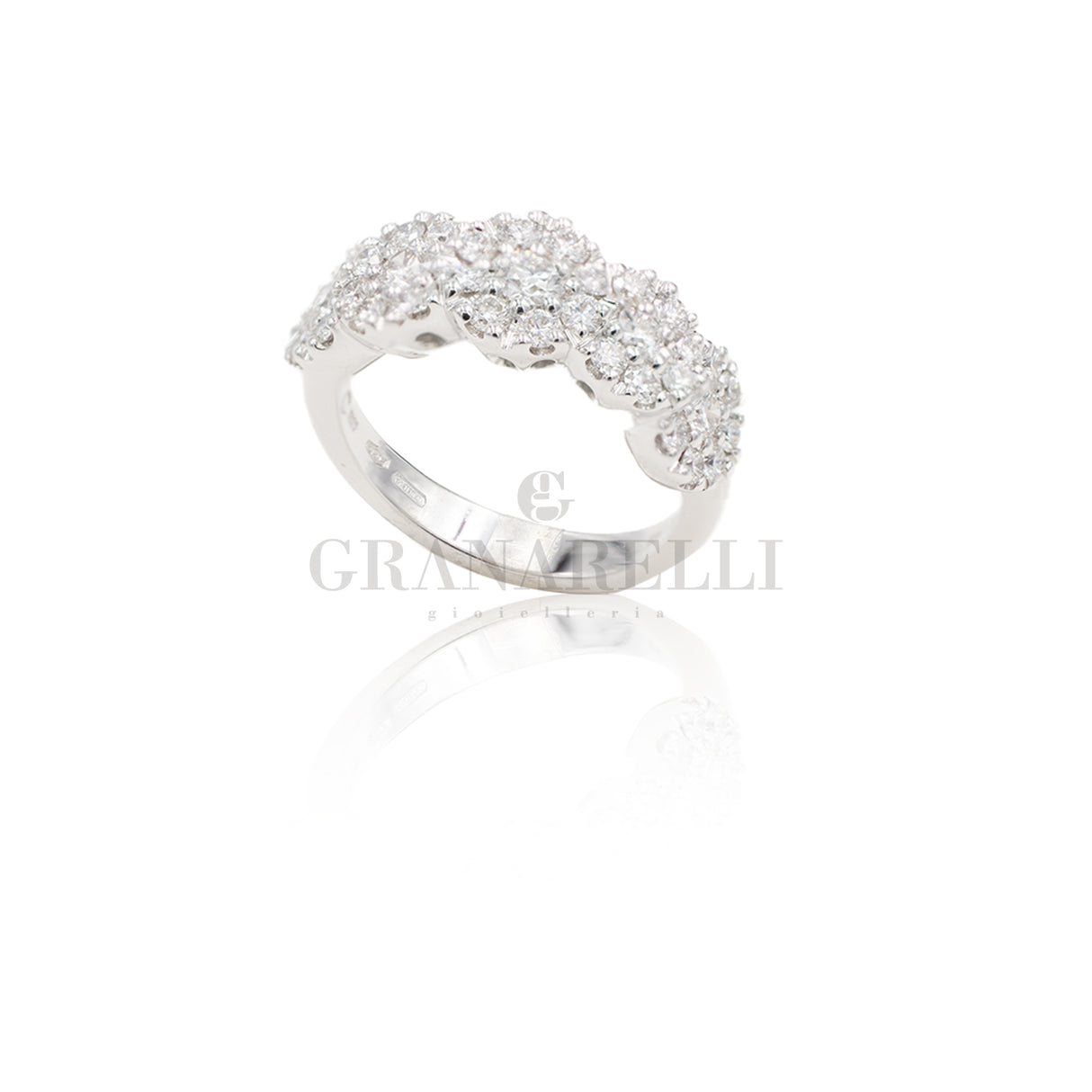 Anello magia di diamanti in Oro bianco