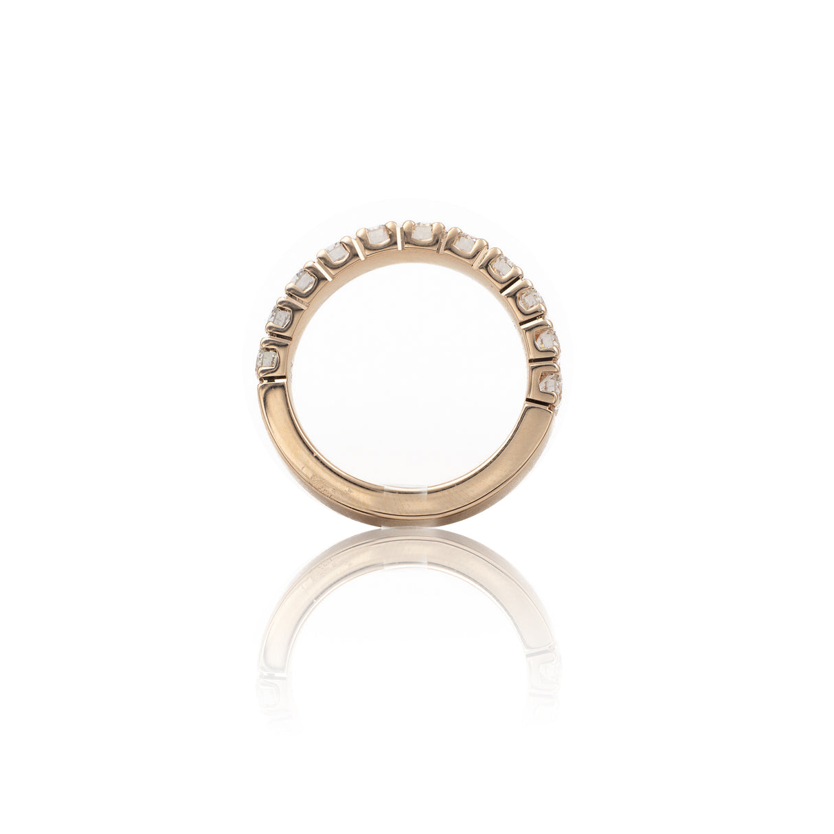 Anello Fedina Half Eternity Diamanti 1.35kt Oro Rosa-Anelli-GRANARELLI-Gioielleria Granarelli