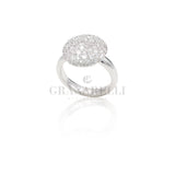 Anello Pavè Diamanti in Oro Bianco