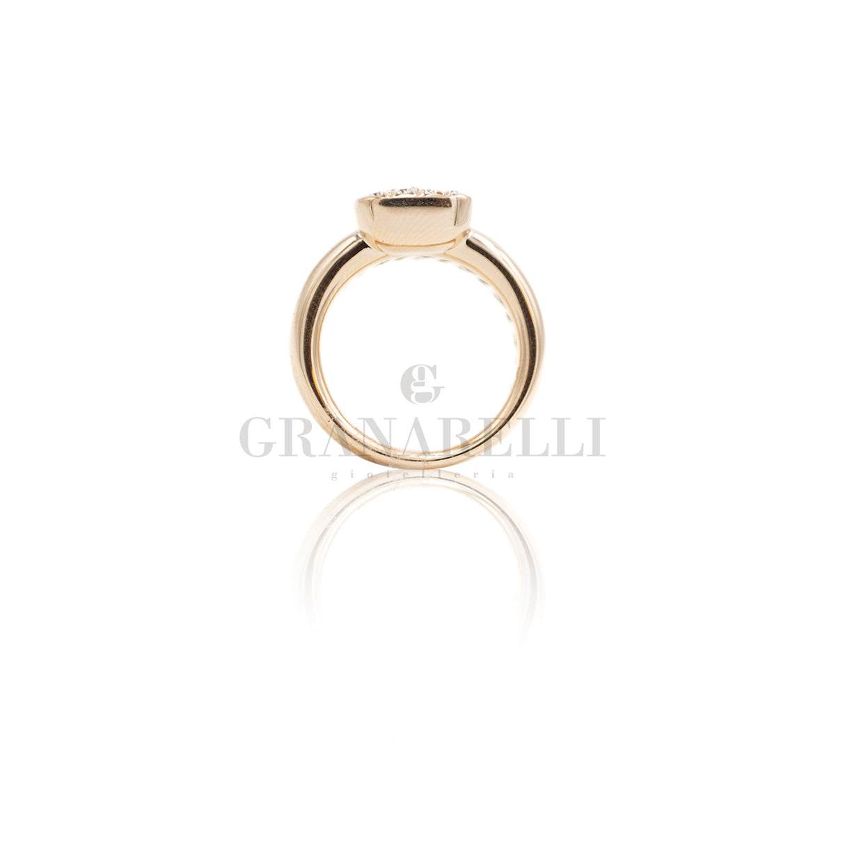 Anello Pavè di Diamanti Brown in Oro Rosa