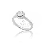 Anello Solitario Magic Diamanti in Oro Bianco