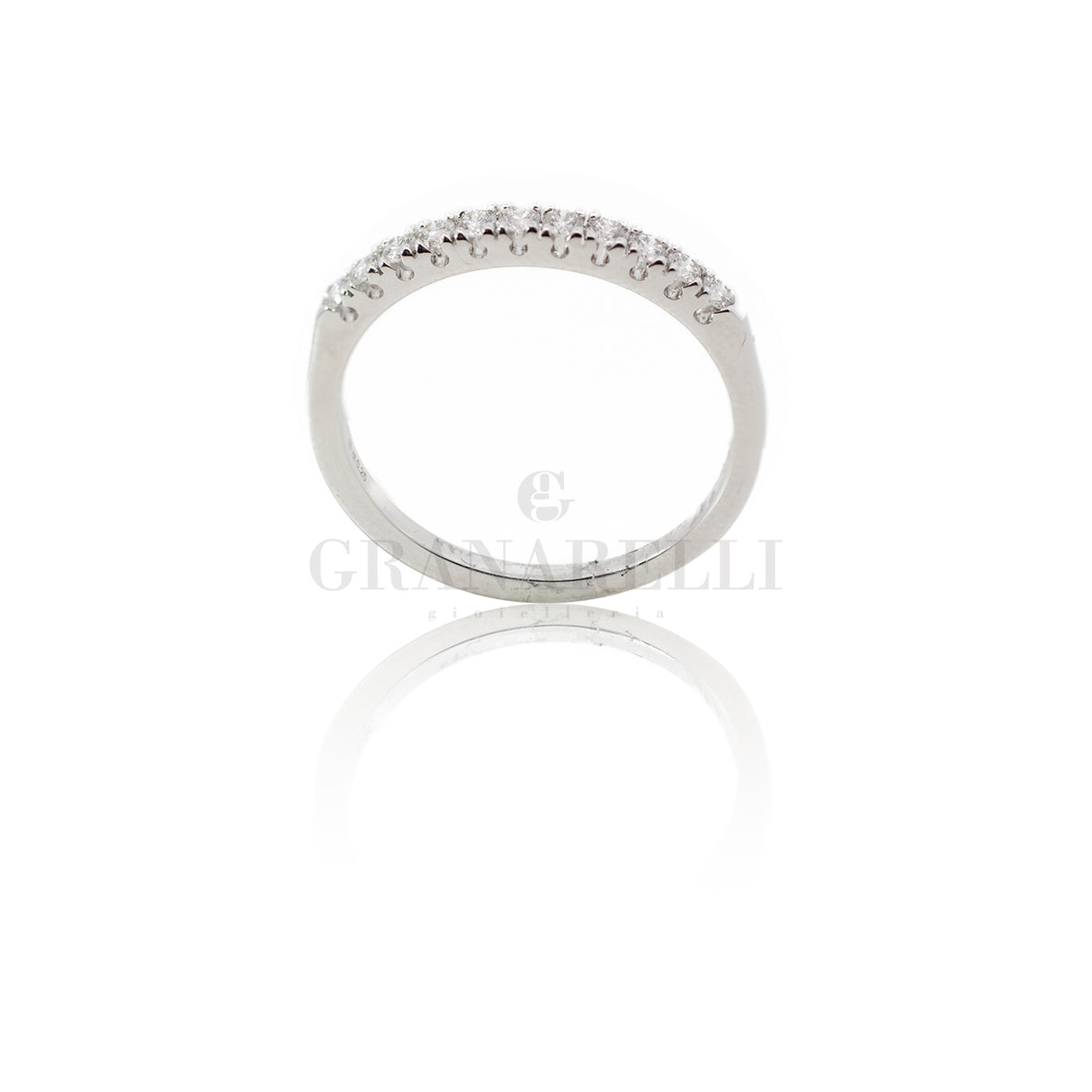 Anello Fedina 11 Diamanti 0.25kt in Oro Bianco