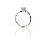 Anello Solitario sei punte 0.65kt in Oro Bianco-Anelli-GRANARELLI-Gioielleria Granarelli