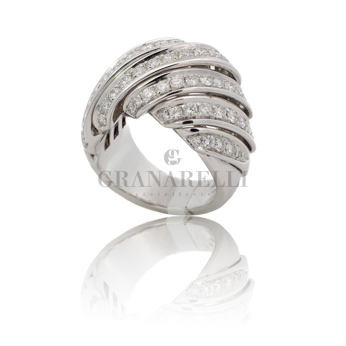 Saphir- und Diamantherzring