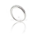 Pavè diamond ring in white gold