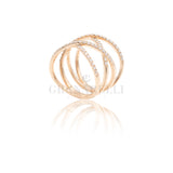 0.70kt Rose Gold Diamond Intertwine Ring