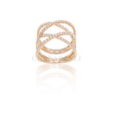 Anello intrecciato con diamanti Oro Rosa 0.90kt