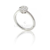 Solitaire ring magic diamonds in white gold