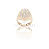 Pavè diamond ring in rose gold