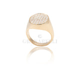 Pavè diamond ring in rose gold