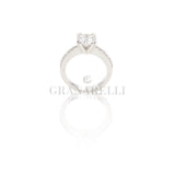 Anello 1.53kt e Diamanti in Oro Bianco