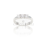 Anello trilogy 0.34kt in Oro bianco