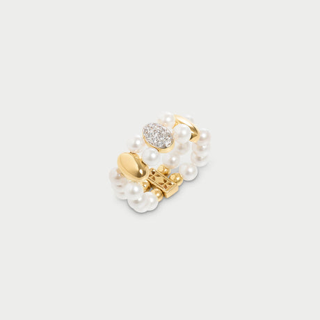 Anello elastico tripla ellissi perla-Anelli-RUE DES MILLE-Gioielleria Granarelli
