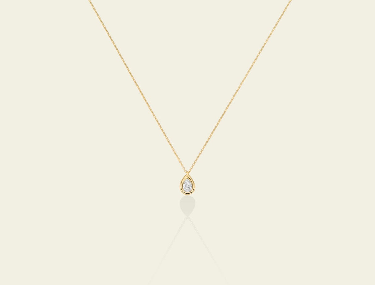 Collana Diamante a Goccia Oro Giallo Marco Gerbella