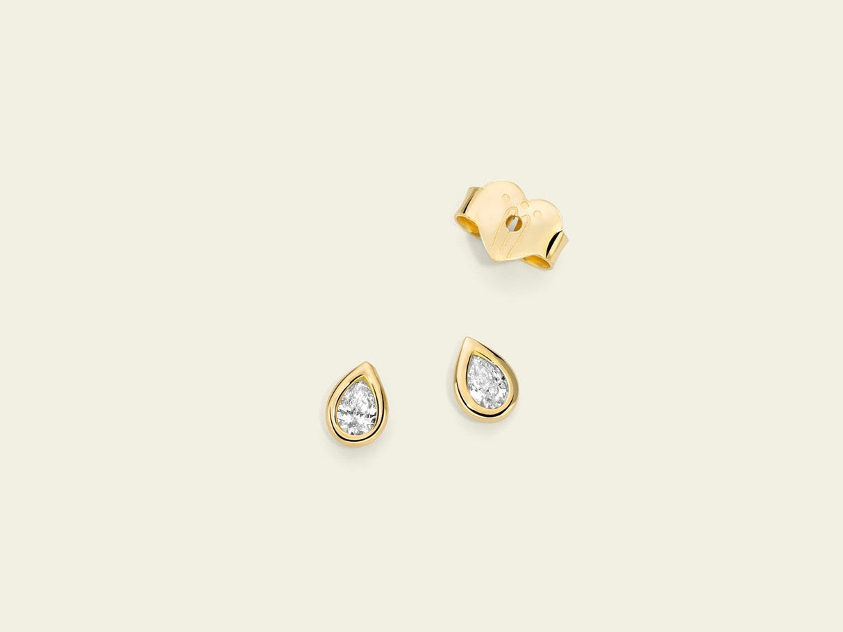 Orecchini con Diamante a Goccia