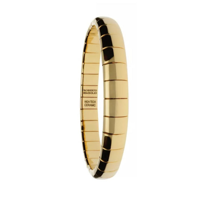 Bracciale Grande Ceramica Dorata Gialla