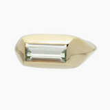 SPACE BAGUETTE AMETISTA VERDE ANELLO