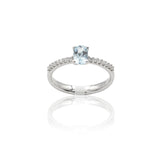 Anello Acquamarina 0.40kt in Oro Bianco-Anelli-GRANARELLI-12-Gioielleria Granarelli