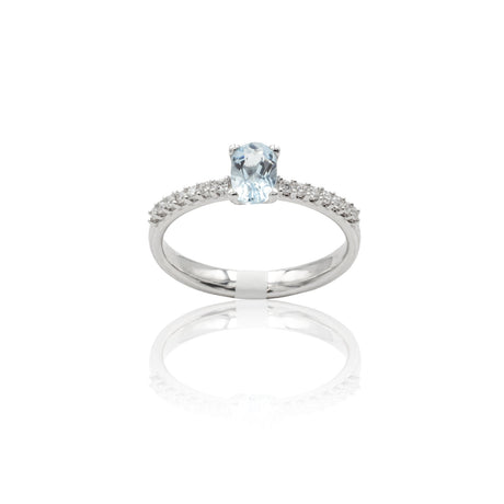 Anello Acquamarina 0.40kt in Oro Bianco-Anelli-GRANARELLI-12-Gioielleria Granarelli