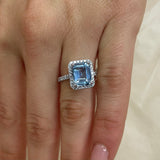 Anello Acquamarina 2.96kt contorno di Diamanti-Anelli-GRANARELLI-Gioielleria Granarelli