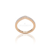 Anello Ali di Gabbiano in Oro Rosa e Brillanti-Anelli-CRIVELLI- [SKU] -Gioielleria Granarelli