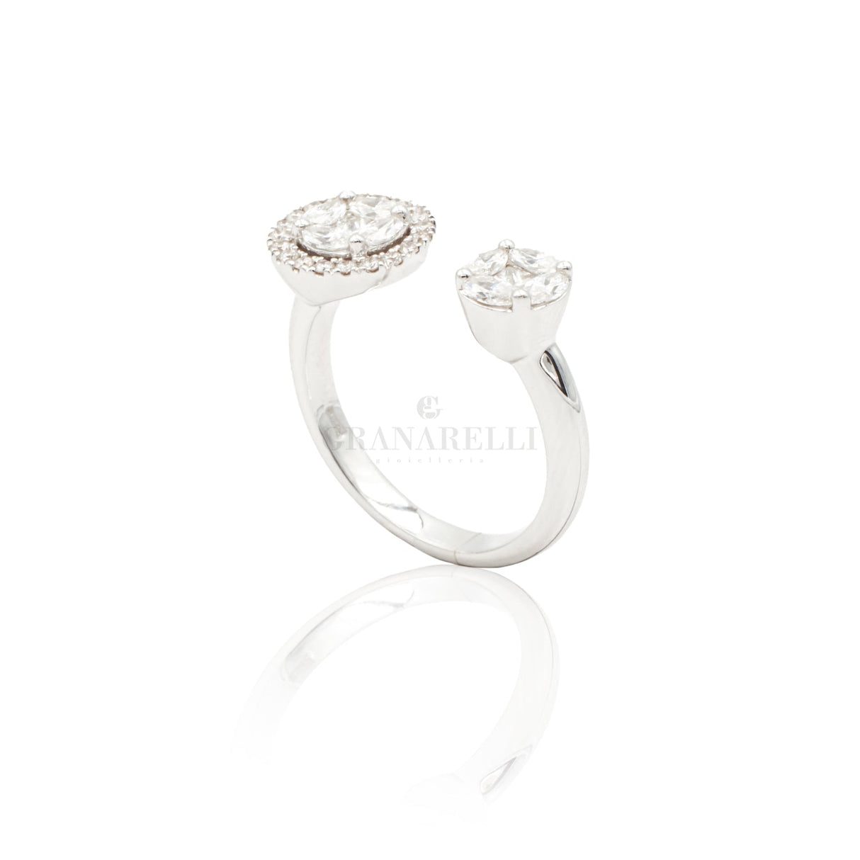 Anello Bilogy illusione con Diamanti In Oro Bianco-Anelli-CRIVELLI-13-Gioielleria Granarelli