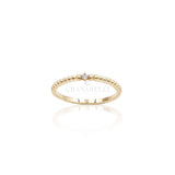 Anello Bollicine Oro Rosa e Diamante Solitario-Anelli-CRIVELLI- [SKU] -Gioielleria Granarelli