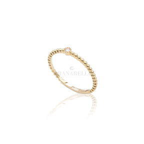 Anello Bollicine Solitario in Oro Giallo-Anelli-CRIVELLI- [SKU] -Gioielleria Granarelli
