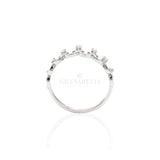 Anello Corona con Diamanti in Oro Bianco-Anelli-CRIVELLI- [SKU] -Gioielleria Granarelli