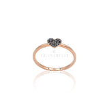 Anello Cuore Diamanti Neri-Anelli-CRIVELLI- [SKU] -Gioielleria Granarelli