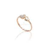 Anello Cuori in Oro Rosa e Diamanti brillanti-Anelli-CRIVELLI- [SKU] -Gioielleria Granarelli