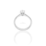Anello Diamante Solitario in Oro Bianco-Anelli-RECARLO- [SKU] -Gioielleria Granarelli