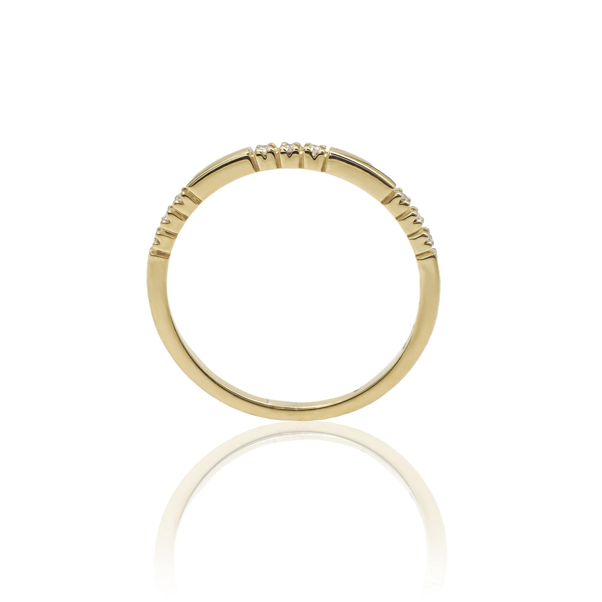 Anello Diamanti in Oro Giallo-Anelli-GioGio-Gioielleria Granarelli